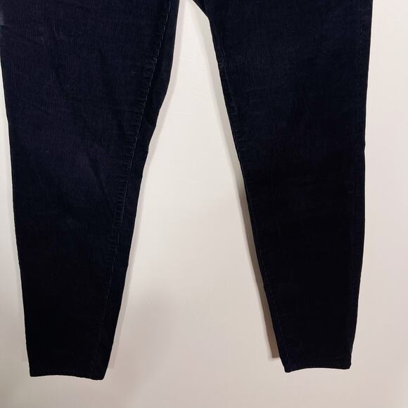 LOFT Size 28 / 6 Navy Blue Curvy Skinny Corduroy Pants High Waist Cotton Modal - Picture 4 of 11